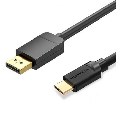 Cable Conversor Vention CGYBH/ USB Tipo-C Macho - Displayport Macho/ 1m/ Negro