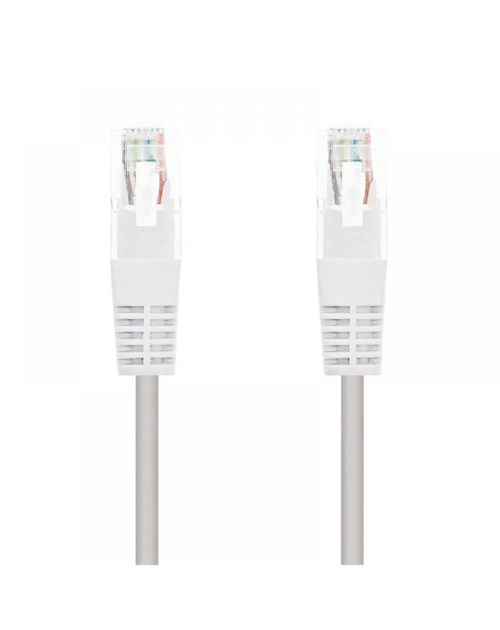 Cable de Red RJ45 UTP Nanocable 10.20.0101-W Cat.5e/ 1m/ Blanco - Imagen 1