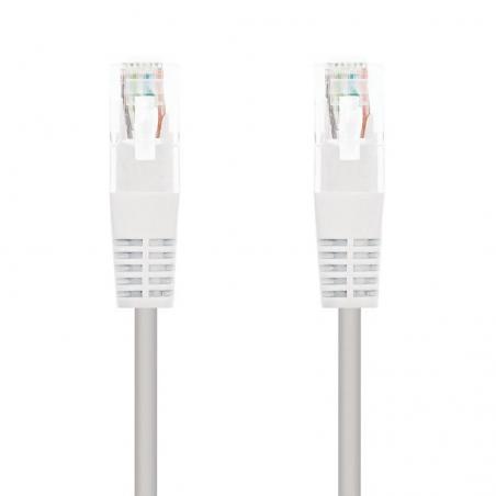 Cable de Red RJ45 UTP Nanocable 10.20.0101-W Cat.5e/ 1m/ Blanco - Imagen 1