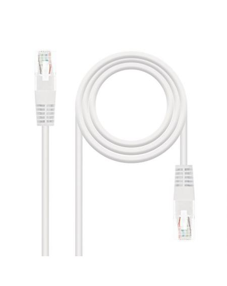 Cable de Red RJ45 UTP Nanocable 10.20.0101-W Cat.5e/ 1m/ Blanco - Imagen 2