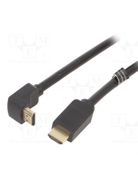 Cable HDMI 2.0 4K Acodado Vention AAQBG/ HDMI Macho - HDMI Macho/ 1.5m/ Negro