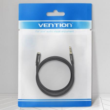 Cable Estéreo Vention BHCBI/ Jack 3.5 Macho - Jack 3.5 Hembra/ 3m/ Negro