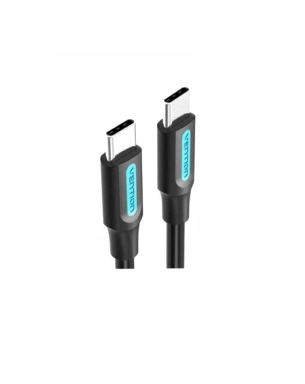 Cable USB 2.0 Tipo-C Vention COSBF/ USB Tipo-C Macho - USB Tipo-C Macho/ 1m/ Negro