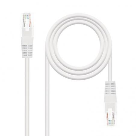 Cable de Red RJ45 UTP Nanocable 10.20.0102-W Cat.5e/ 2m/ Blanco - Imagen 2