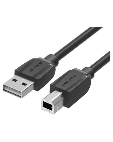 Cable USB 2.0 Impresora Vention COQBF/ USB Macho - USB Macho/ 1m/ Negro