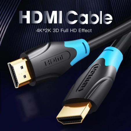 Cable HDMI 2.0 4K Vention AACBG/ HDMI Macho - HDMI Macho/ 1.5m/ Negro