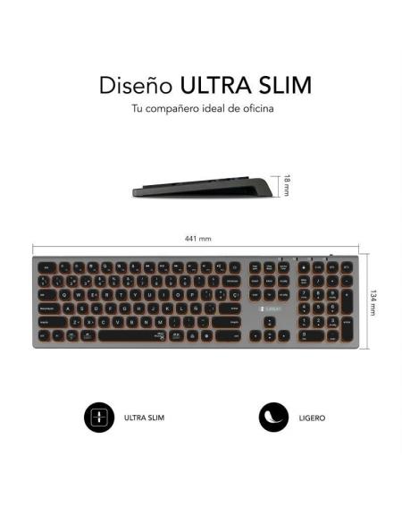 Teclado Inalámbrico Subblim Master/ Gris y Negro