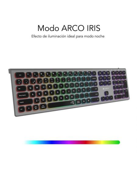 Teclado Inalámbrico Subblim Master/ Gris y Negro