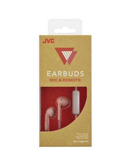 Auriculares JVC HA-F19M-PT-E/ con Micrófono/ Jack 3.5/ Rosas