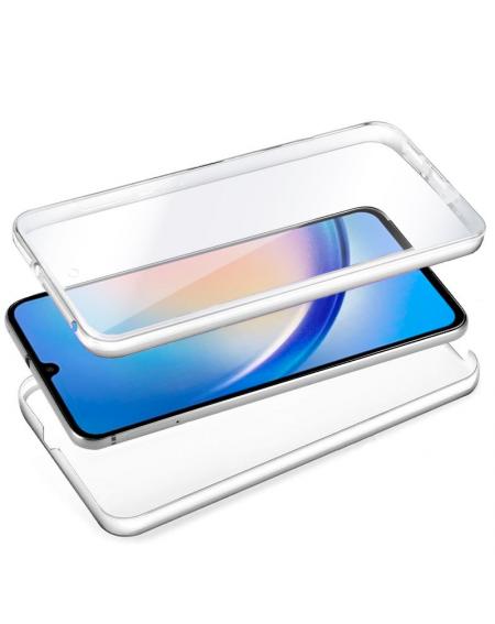 Funda COOL Silicona 3D para Samsung A436 Galaxy A34 5G (Transparente Frontal + Trasera)