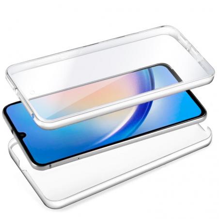 Funda COOL Silicona 3D para Samsung A436 Galaxy A34 5G (Transparente Frontal + Trasera)
