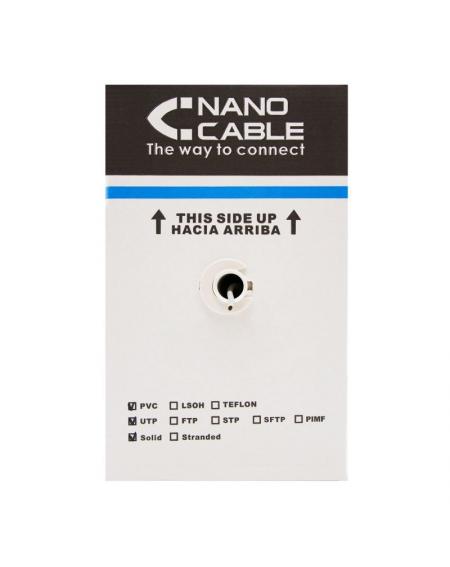 Bobina de Cable RJ45 UTP Nanocable 10.20.0304 Cat.5e/ 305m/ Gris - Imagen 2