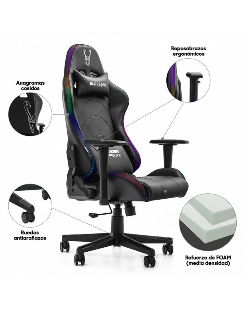 Silla Gaming Woxter Stinger Station Elite V2/ Luces LED