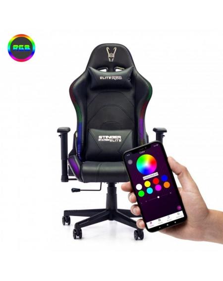 Silla Gaming Woxter Stinger Station Elite V2/ Luces LED