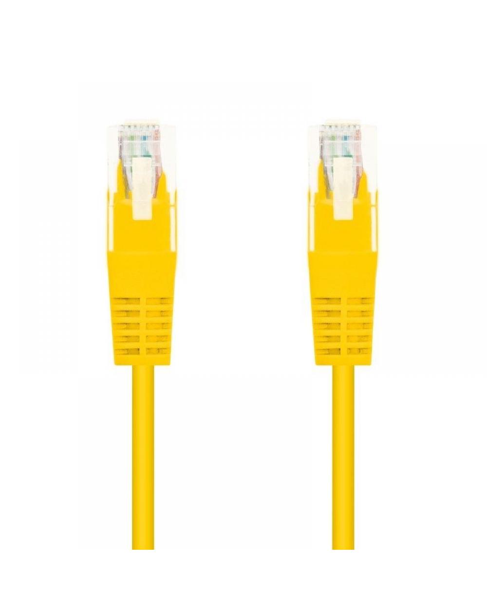 Cable de Red RJ45 UTP Nanocable 10.20.0400-L25-Y Cat.6/ 25cm/ Amarillo - Imagen 1