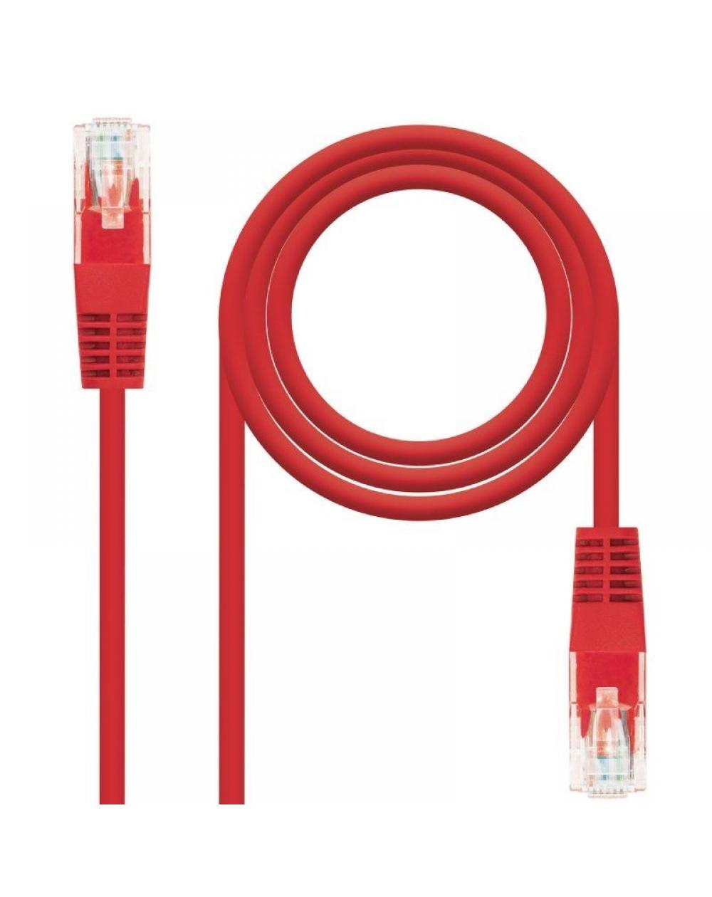 Cable de Red RJ45 UTP Nanocable 10.20.0400-L30 Cat.6/ 30cm/ Rojo - Imagen 1