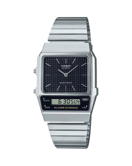 Reloj Analógico y Digital Casio Vintage Edgy AQ-800E-1AEF/ 41mm/ Plata y Negro