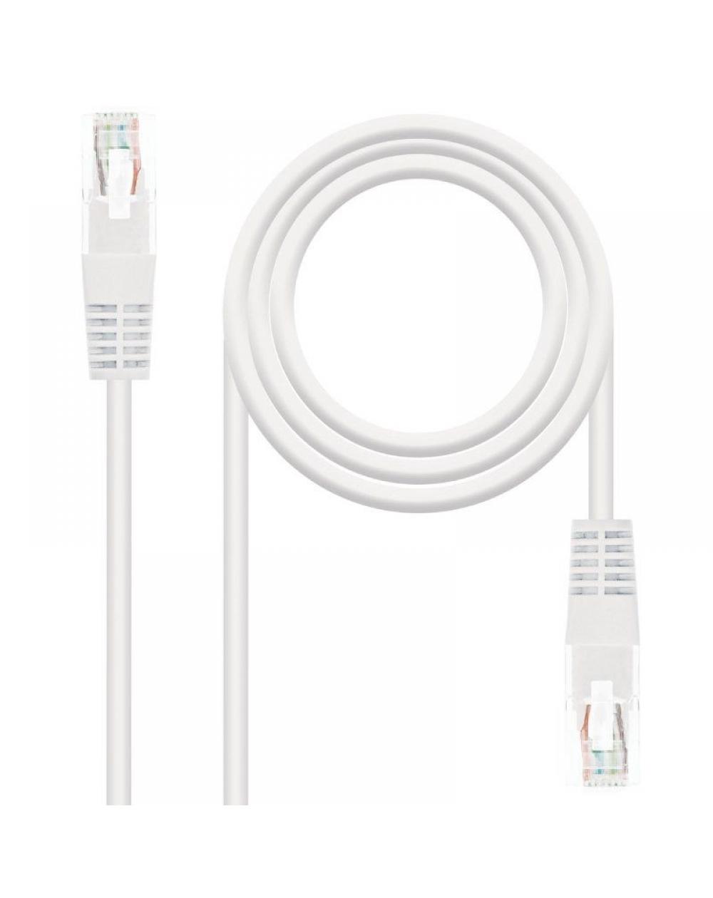 Cable de Red RJ45 UTP Nanocable 10.20.0400-L30 Cat.6/ 30cm/ Blanco - Imagen 1