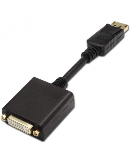 Cable Conversor Aisens A125-0133/ Displayport Macho - DVI Hembra/ 15cm/ Negro