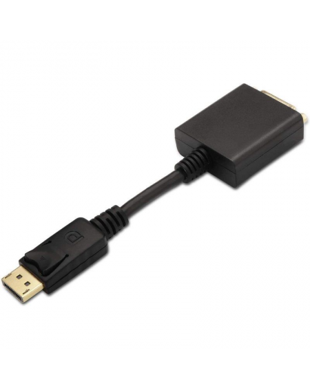 Cable Conversor Aisens A125-0133/ Displayport Macho - DVI Hembra/ 15cm/ Negro