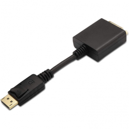 Cable Conversor Aisens A125-0133/ Displayport Macho - DVI Hembra/ 15cm/ Negro