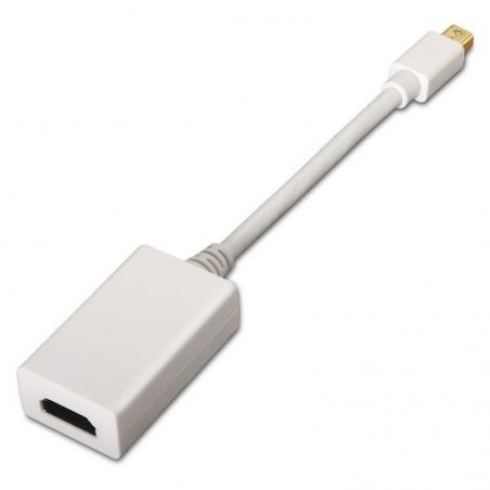 Cable Conversor Aisens A125-0138/ Mini Displayport Macho - HDMI Hembra/ 15cm/ Blanco