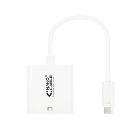 Conversor Nanocable 10.16.4102/ USB Tipo-C Macho - HDMI Hembra/ 15cm/ Blanco