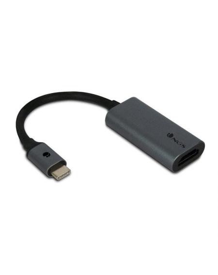 Conversor NGS WonderHDMI/ HDMI Hembra - USB Tipo-C Macho/ 15cm/ Negro