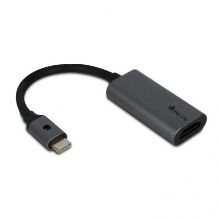 Conversor NGS WonderHDMI/ HDMI Hembra - USB Tipo-C Macho/ 15cm/ Negro