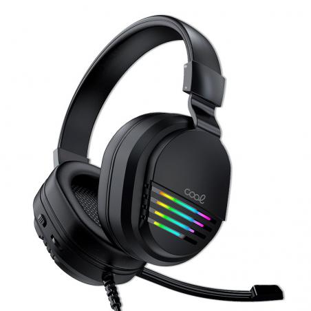 Auriculares Stereo PC / PS4 / PS5 / Xbox Gaming COOL Nitro Iluminación + Adapt. Audio