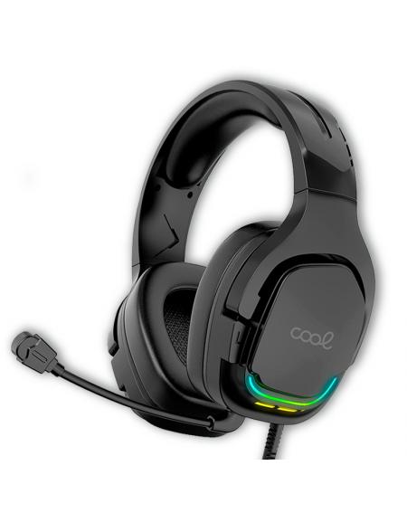 Auriculares Stereo PC / PS4 / PS5 / Xbox Gaming Iluminación COOL Tuned Black USB 7.1