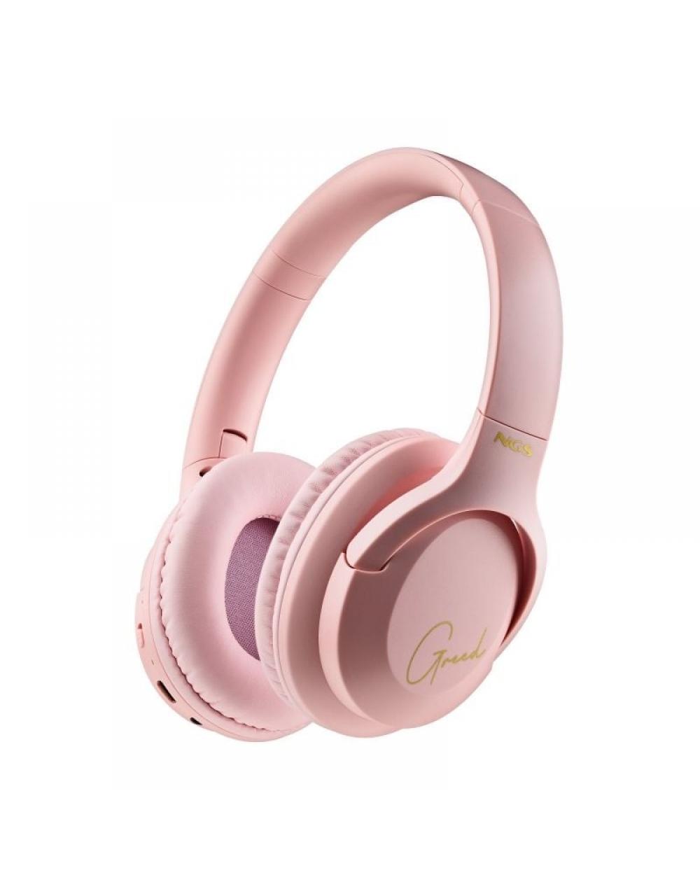 Auriculares Inalámbricos NGS Artica Greed/ con Micrófono/ Bluetooth/ Rosa