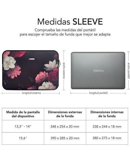 Funda Subblim Trendy Sleeve Neo Flowers para Portátiles hasta 15.6'