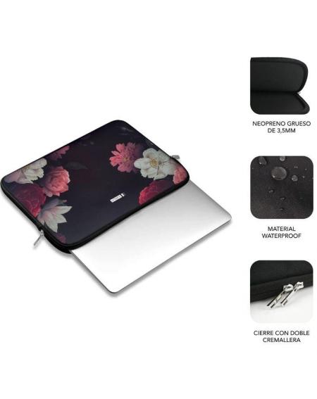 Funda Subblim Trendy Sleeve Neo Flowers para Portátiles hasta 14'