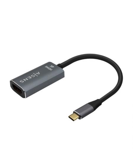 Conversor HDMI 4K 60Hz Aisens A109-0683/ HDMI Hembra - USB Tipo-C Macho/ 15cm/ Gris