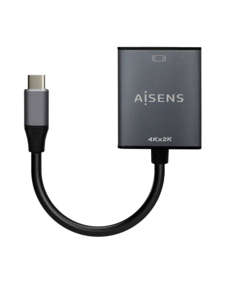 Conversor HDMI 4K 30Hz Aisens A109-0685/ HDMI Hembra - USB Tipo-C Macho /15cm/ Gris