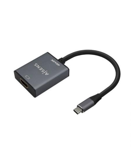 Conversor HDMI 4K 30Hz Aisens A109-0685/ HDMI Hembra - USB Tipo-C Macho /15cm/ Gris