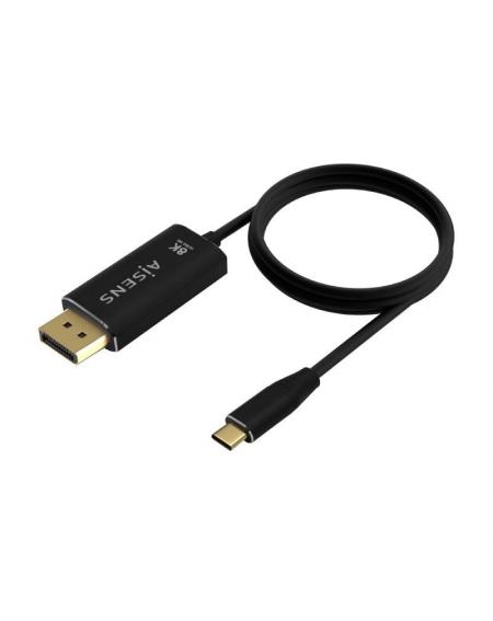Cable Conversor DisplayPort 8K 60HZ Aisens A109-0687/ USB Tipo-C Macho - Displayport Macho/ 1.8m/ Negro