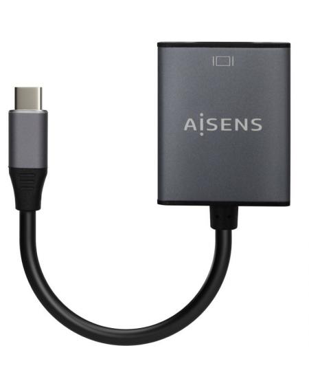 Conversor Aisens A109-0691/ USB Tipo-C Macho - VGA Hembra/ 15cm/ Gris
