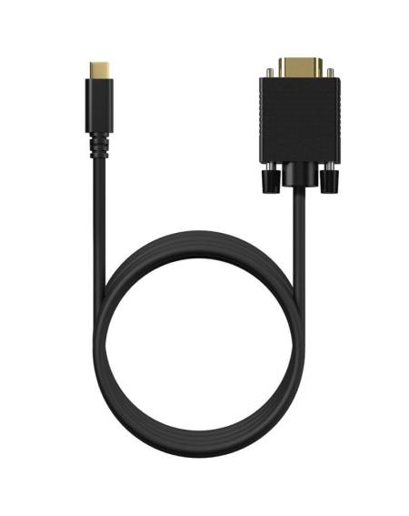 Cable Conversor Aisens A109-0692/ USB Tipo-C Macho - VGA Macho/ 0.8m/ Negro