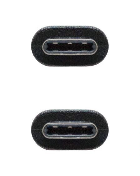 Cable USB 2.0 Tipo-C Nanocable 10.01.2301/ USB Tipo-C Macho - USB Tipo-C Macho/ 1m/ Negro