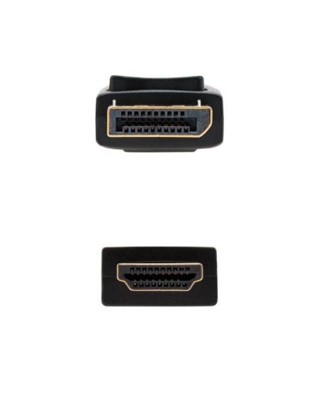 Cable Conversor Nanocable 10.15.4310/ Displayport Macho - HDMI Macho/ 10m/ Negro
