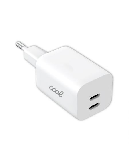 Cargador Red Universal Fast Charger (PD) Dual 2 x Tipo-C COOL (35W) Blanco
