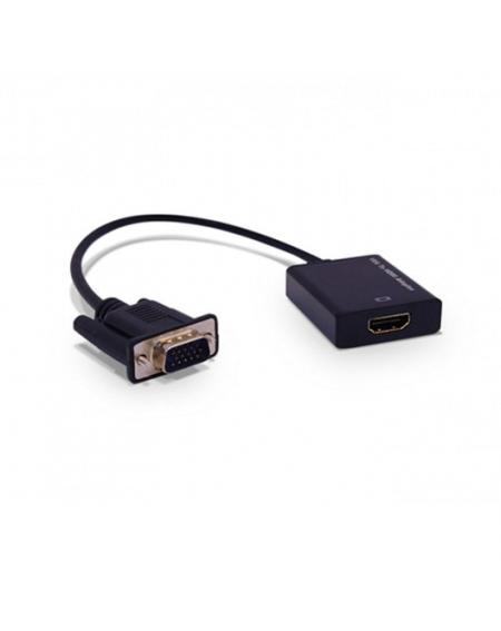 Cable Conversor 3GO C132 HDMI Hembra - VGA Macho/ 28.5cm/ Negro
