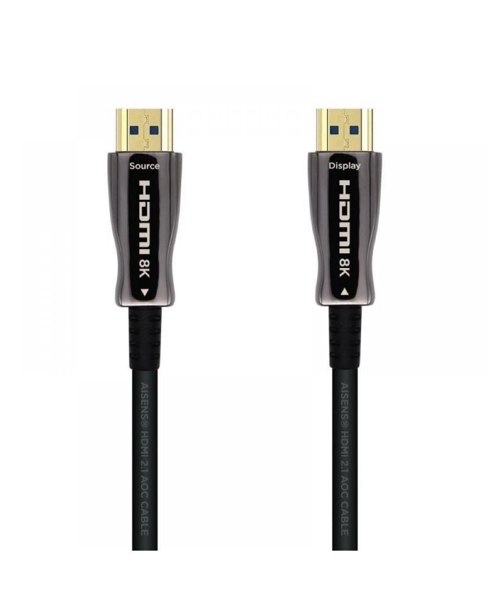 Cable HDMI 2.1 AOC 8K Aisens A153-0522/ HDMI Macho - HDMI Macho/ 60m/ Negro