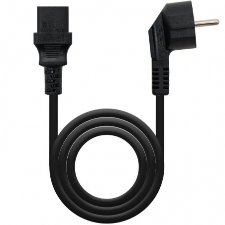 Cable Alimentación CPU Nanocable 10.22.0102-L2/ CEE7 Macho - C13 Hembra/ 2m/ Negro