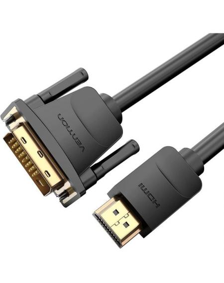 Cable Conversor Vention ABFBF/ DVI Macho - HDMI Macho/ 1m/ Negro