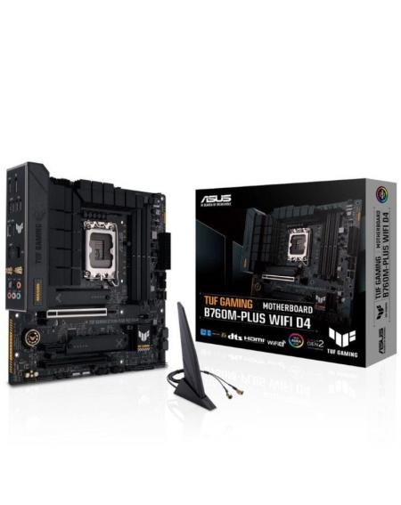 Placa Base Asus TUF GAMING B760M-PLUS WIFI D4/ Socket 1700/ Micro ATX