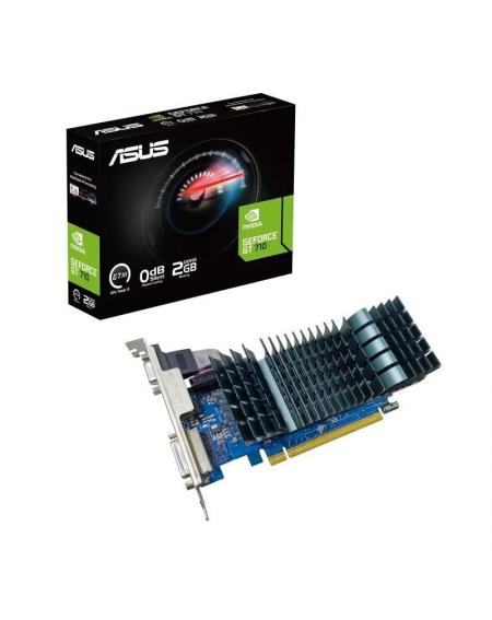 Tarjeta Gráfica Asus GeForce GT 710 EVO/ 2GB DDR3/ Compatible con Perfil Bajo