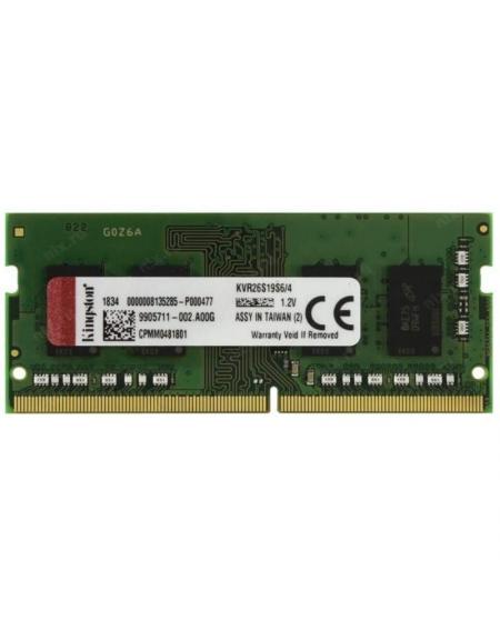 Memoria RAM Kingston ValueRAM 4GB/ DDR4/ 2666MHz/ 1.2V/ CL19/ SODIMM